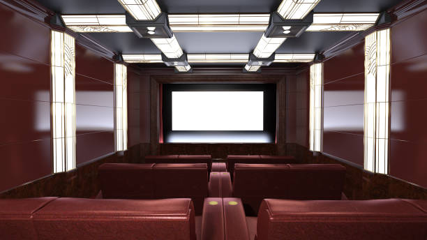 cinema privado art deco - private cinema - fotografias e filmes do acervo