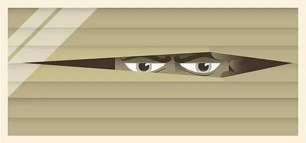 Vector illustration of He's watching you...