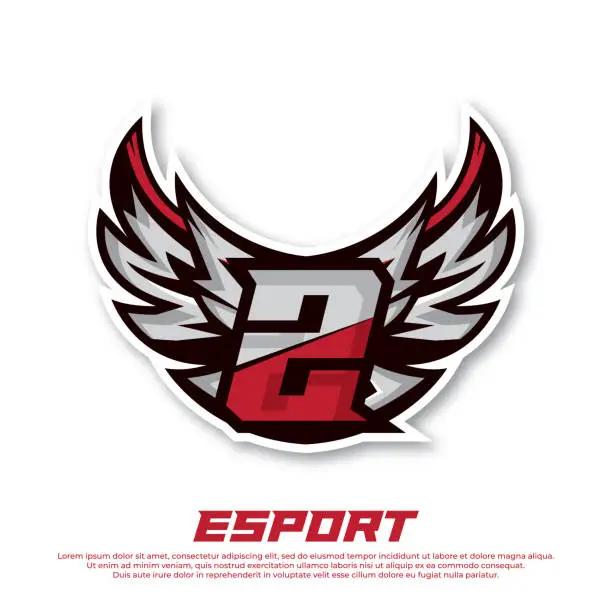 Vector illustration of Eagle wing sport emblem letter Z design template, bird sport emblem illustration, initial sport emblem.