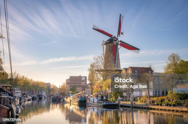 The Golden Hour In The City Of Gouda The Netherlands Stock Photo - Download Image Now