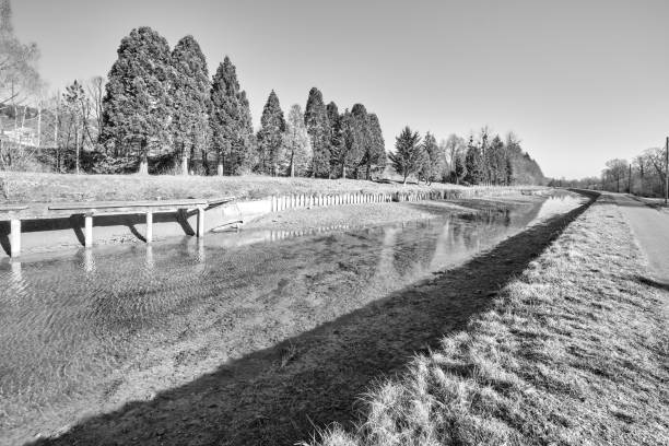 The Foug canal has been practically emptied of its water