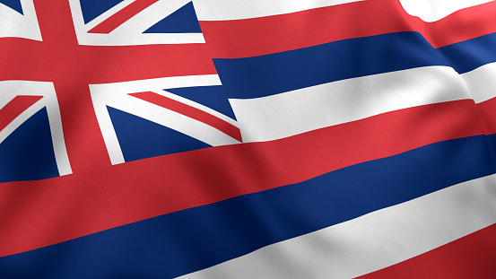 Hawaii State Flag, 3D Render
