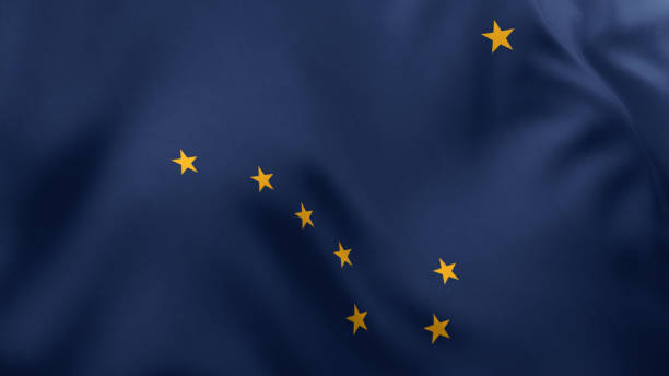 Alaska State Flag, USA stock photo