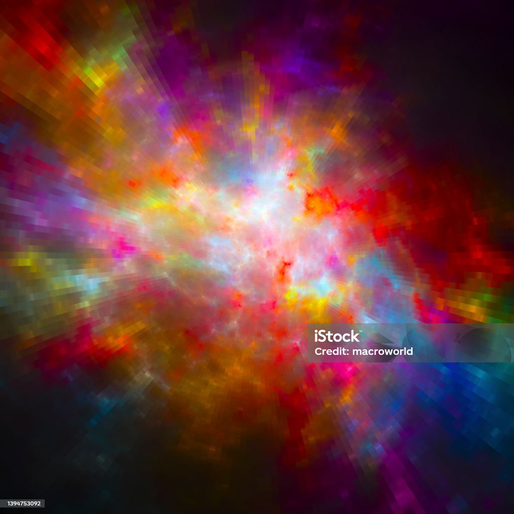 Abstract background Abstract background and multicolored nebula render 3 D Sky Stock Photo