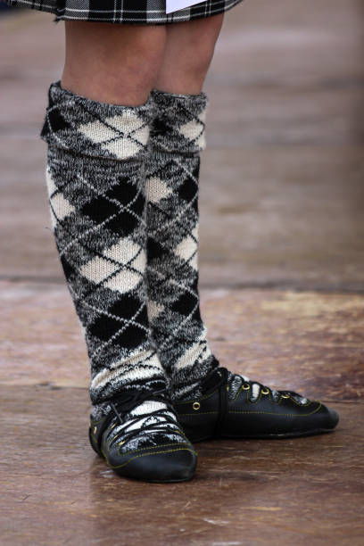 istock Argyle socks of Highland dancer, Scotland 1394753306