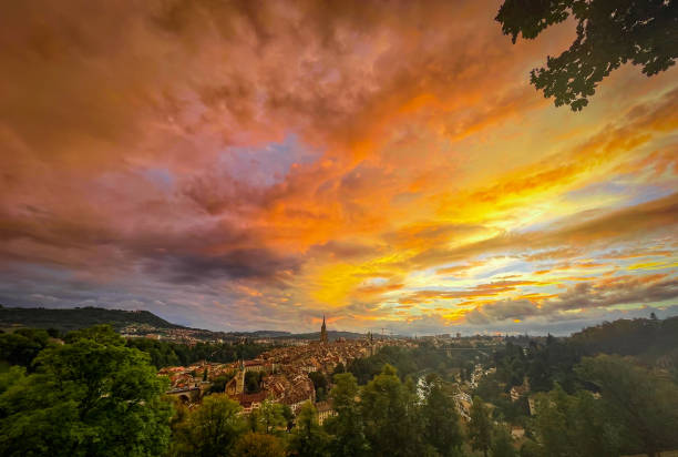 istock Brilliant sunset, Bern, Switzerland 1394753403
