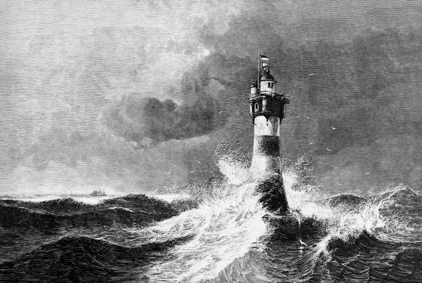 istock Lighthouse in Rothesand, estuary of the Weser river 1394755679