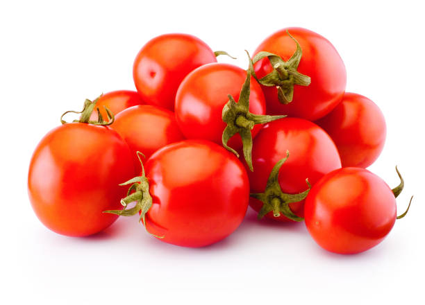 tomates maduros vermelho isolado no fundo branco - salsa de tomate - fotografias e filmes do acervo