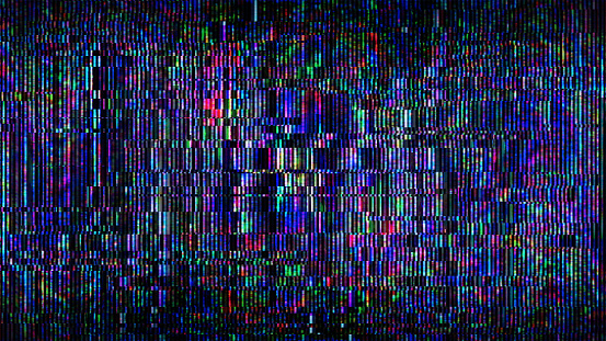 Futuristic Glitch background. Abstract pixel noise glitch error video damage like Vhs glitch. Pattern for wallpaper design. Screen error effect. Abstract background.