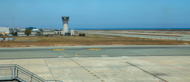 istock Control tower and runway in airport. 1394761609