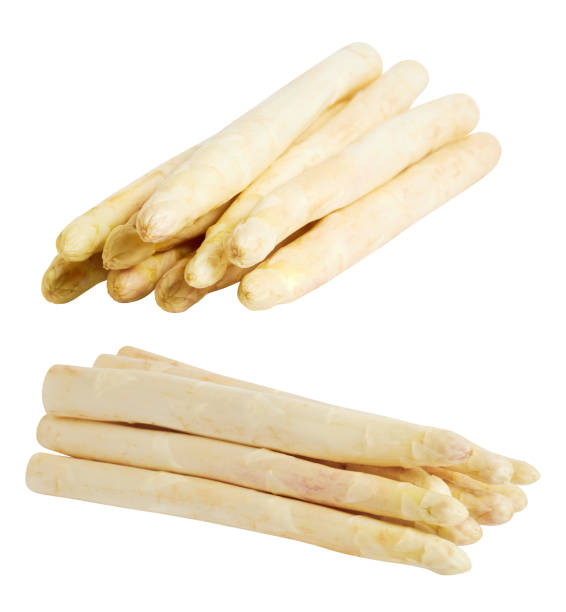 istock Bundle of fresh white asparagus spears isolated 1394761674