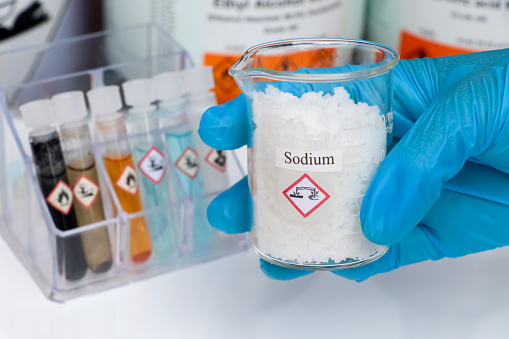 Sodium Lab Test Sodium Used In Laboratory Test Or Industry Stock Photo - Download Image ...