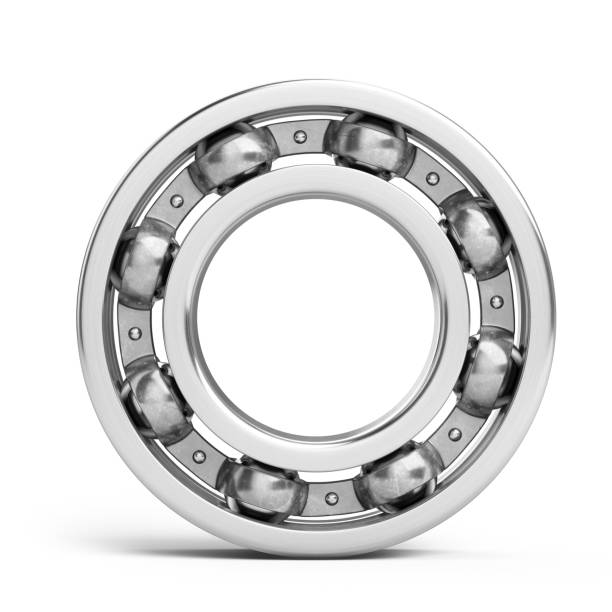 istock Front view of Ball Bearings isolated on white background. 3d illustration 1394766731