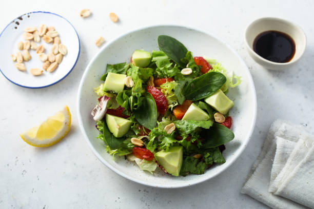 istock Salad with avocado and orange 1394766734