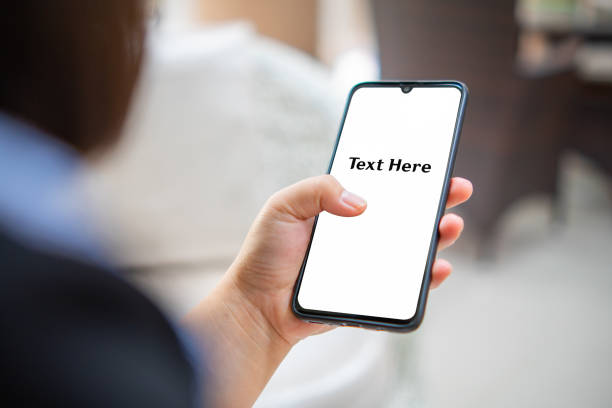Mobile with white screen stock photo