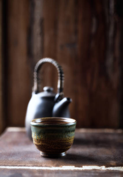 istock Traditional, handcrafted ceramic on wooden background. Soft focus. Close up. 1394770696