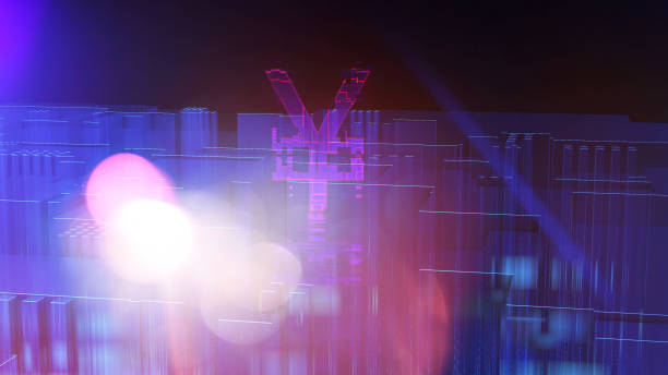 istock yuan symbol in digital background environment 1394771870