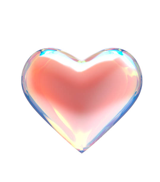 istock Colorful Heart icon isolated on white background. 3D illustration. 1394774620
