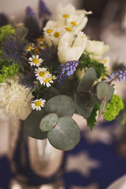 istock Wedding floral decorations and stars on the table. 1394786612