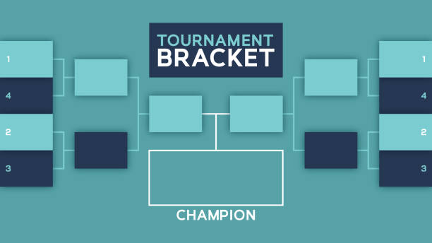 Sports Championship Playoff Bracket Sports championship playoff bracket design. ice hockey league stock illustrations