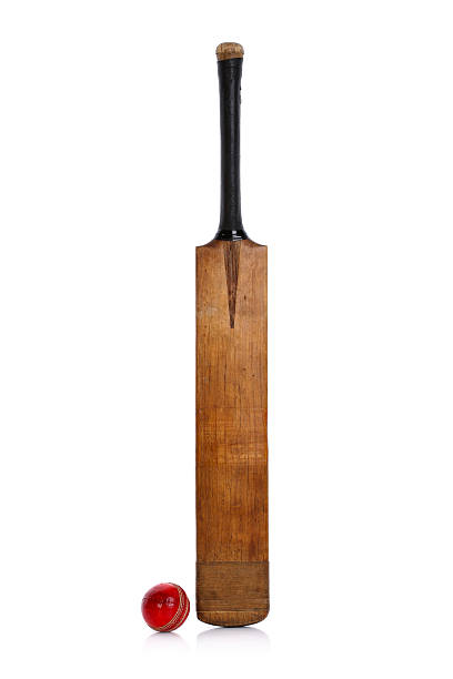 cricket bat and ball - traditionell sport bildbanksfoton och bilder