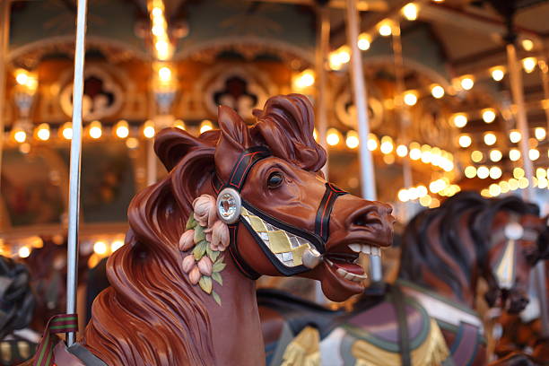 istock Dark Brown Carousel Horse 139479362