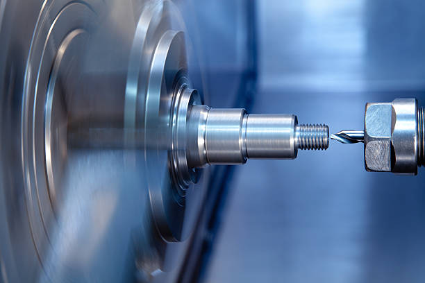 istock Close-up shot of a CNC lathe drilling 139479370