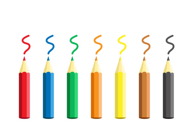 istock Set of realistic colored pencils isolated on white background.Vector illustration. 1394796087