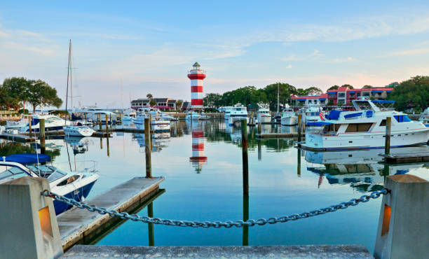 istock Lighthouse at Harbor Town-Hilton Head, South Carolina 1394798630