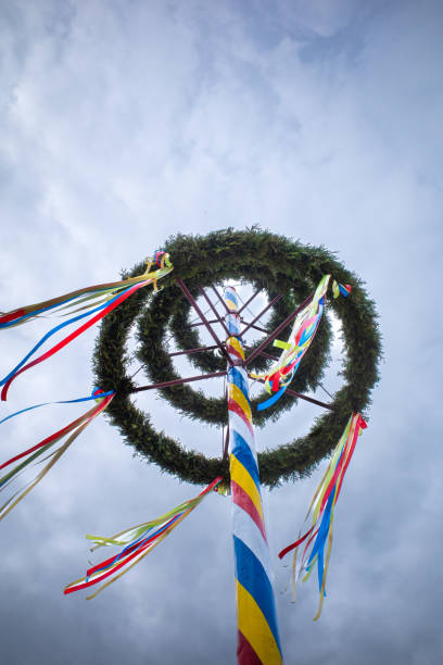 istock maypole decorated with colorful ribbons 1394798720
