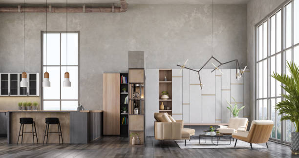 istock Modern style conceptual interior room 3d illustration 1394798729