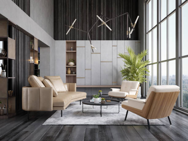 istock Modern style conceptual interior room 3d illustration 1394798732