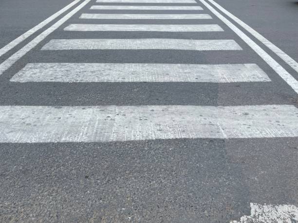 istock Zebra crossing mark on the road 1394800736