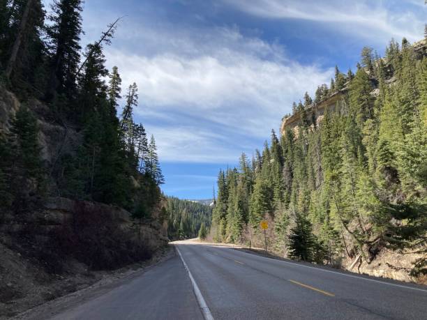 The Open road in the Utah Mountains