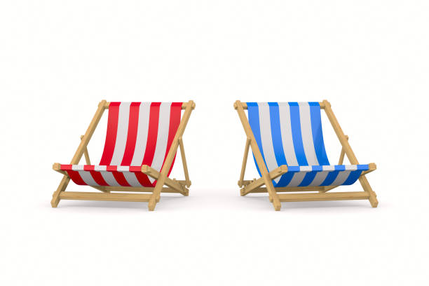 istock beach deckchair on white background. Isolated 3D illustration 1394808356
