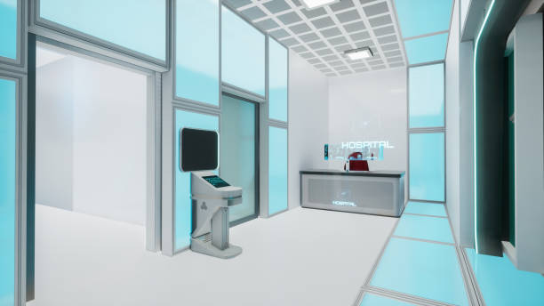 istock Futuristic hospital room concept. 3d render 1394811611