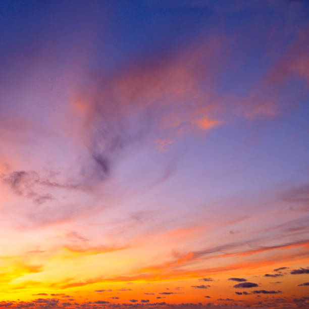 istock Colorful sky with cloud at sunset. 1394812588