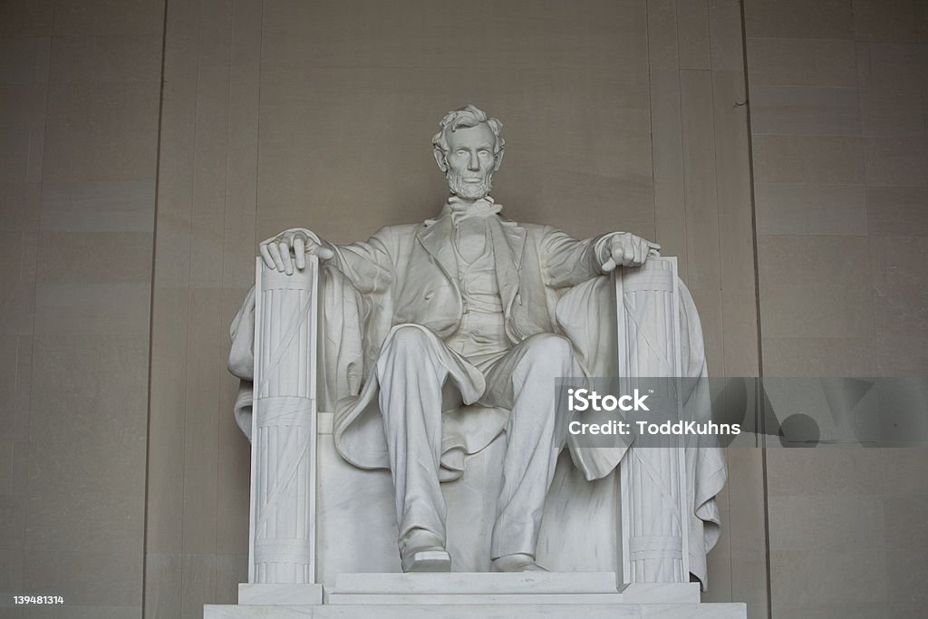 Lincoln Memorial in Washington D.C. horizontal photograph of Abraham Lincoln at the Lincoln Memorial in Washington D.C. Abraham Lincoln Stock Photo