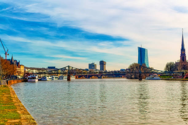 istock Aerial view over river Main in Frankfurt am Main. 1394814068