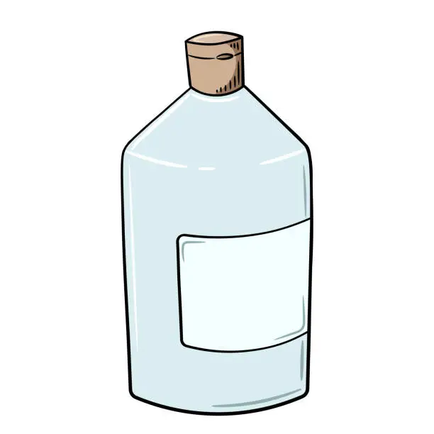Vector illustration of Красочная бутылка