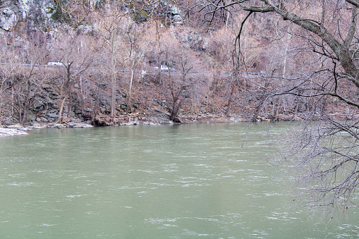 Landscape around the Potomac river in Harpers Ferry WV