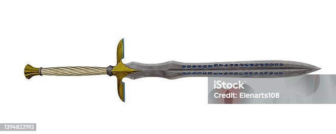 istock Elf sword - 3D render 1394822192
