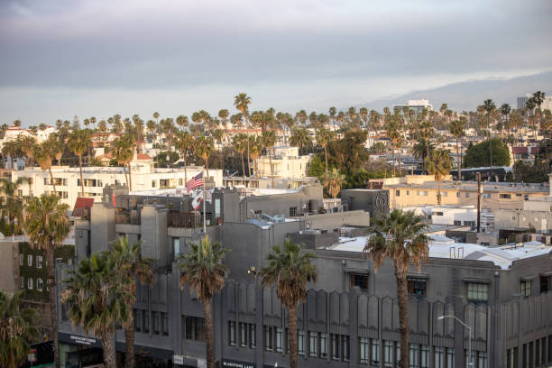 샌타모니카, 캘리포니아 - santa monica pier city of los angeles los angeles county aerial view 뉴스 사진 이미지