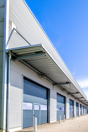 modern facade of a warehouse - photo