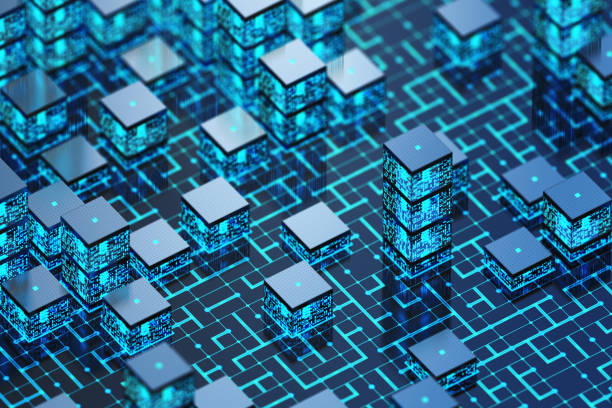 istock Information Blocks Concept. Digital City 1394833495