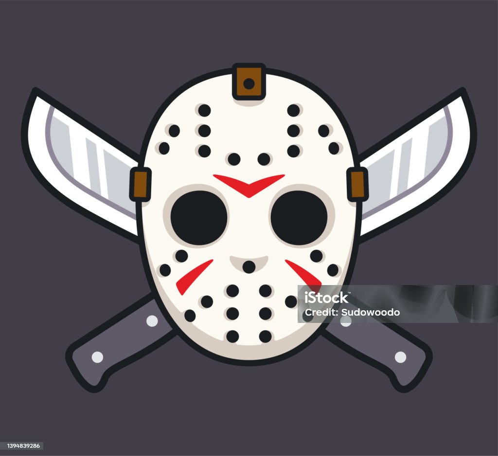 Serial Killer Hockey Mask With Two Machetes Stock Illustration - Download  Image Now - Friday the 13th, Horror Movie, Mask - Disguise - iStock