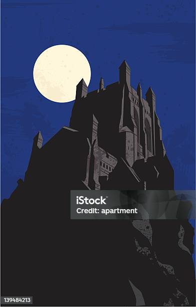 Zamek Na Black Mountain - Stockowe grafiki wektorowe i więcej obrazów Upiorny - Upiorny, Zamek - Konstrukcja budowlana, Horror
