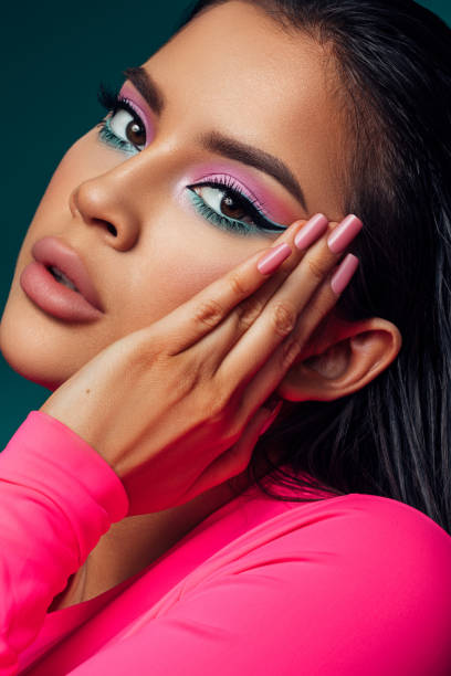 Beautiful woman with bright make-up