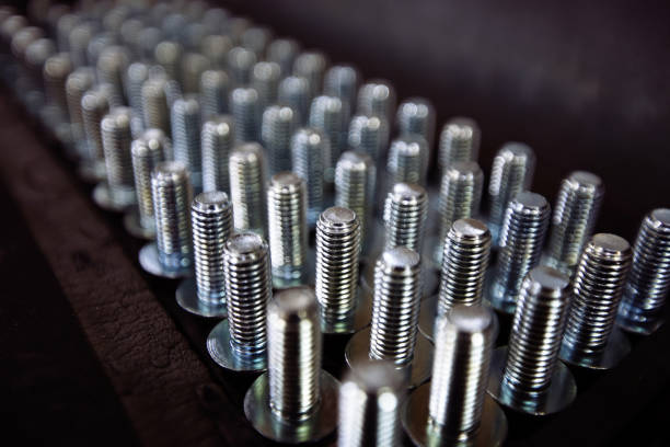 istock Bolts in the rack, close up view 1394845915