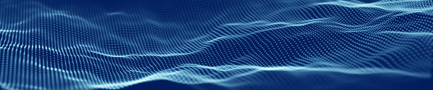 istock Technology background abstract digital futuristic wallpaper. Light and creative business concept for digital communication. Sound wave music illustration. Musical voice volume frequency equalizer showing pulse with waveform particle flow. Stereo and audio 1394846985